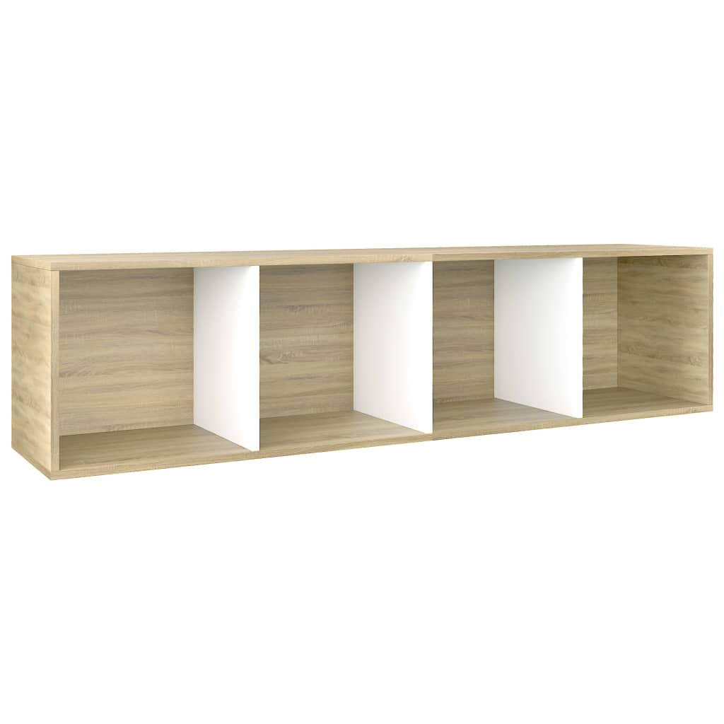 Boekenkast/tv-meubel 36x30x143 cm bewerkt hout