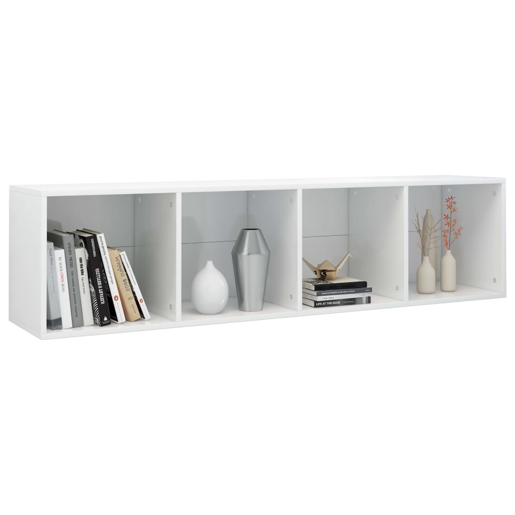 Boekenkast/tv-meubel 36x30x143 cm bewerkt hout