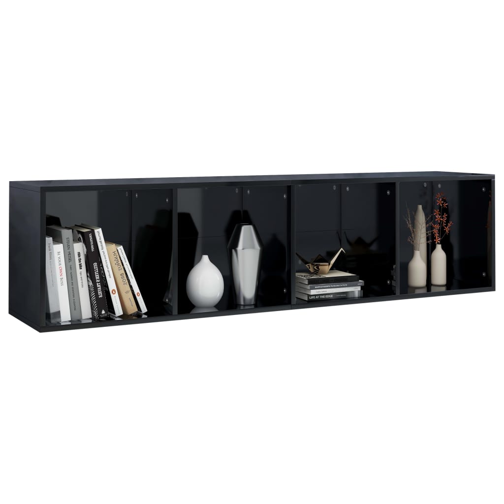 Boekenkast/tv-meubel 36x30x143 cm bewerkt hout