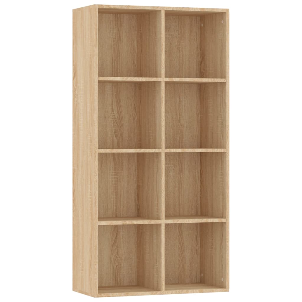 Boekenkast/dressoir 66x30x130 cm bewerkt hout eikenkleur