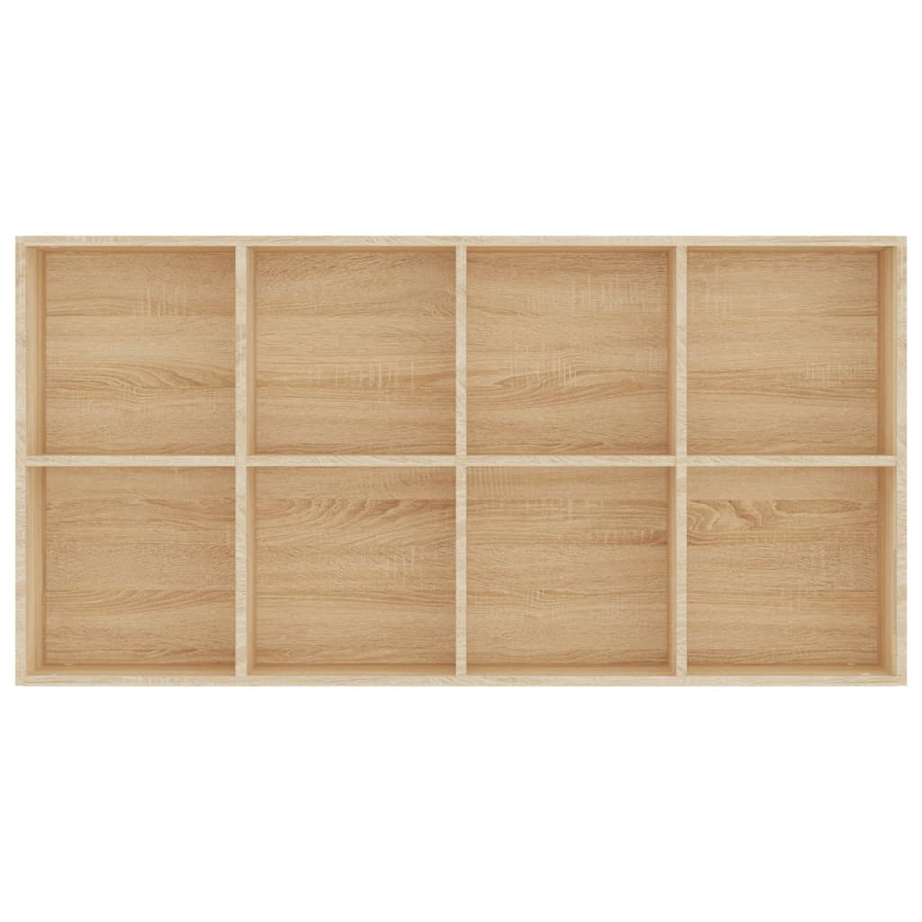 Boekenkast/dressoir 66x30x130 cm bewerkt hout eikenkleur