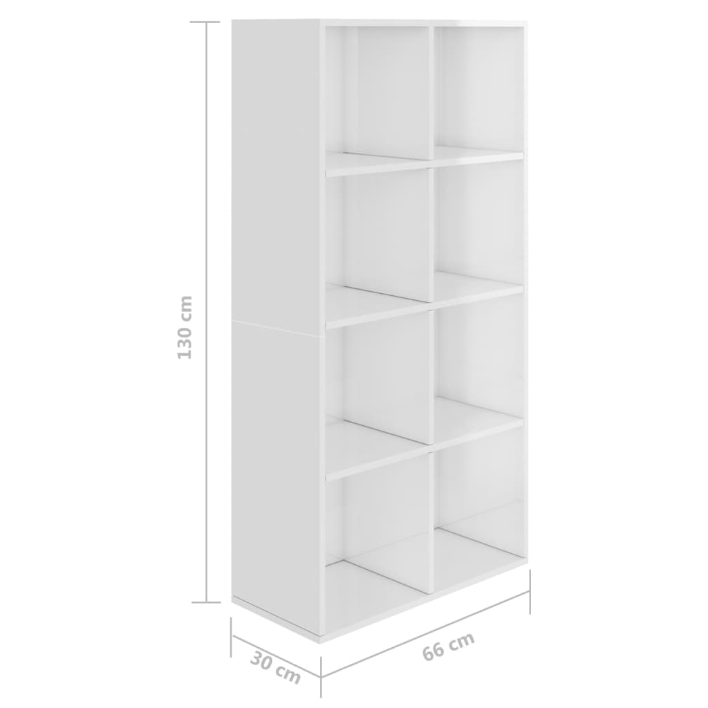 Boekenkast/dressoir 66x30x130 cm bewerkt hout eikenkleur