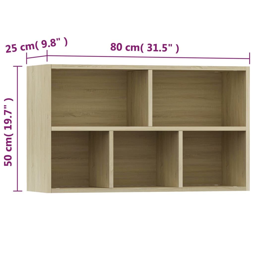 Boekenkast/dressoir 50x25x80 cm bewerkt hout