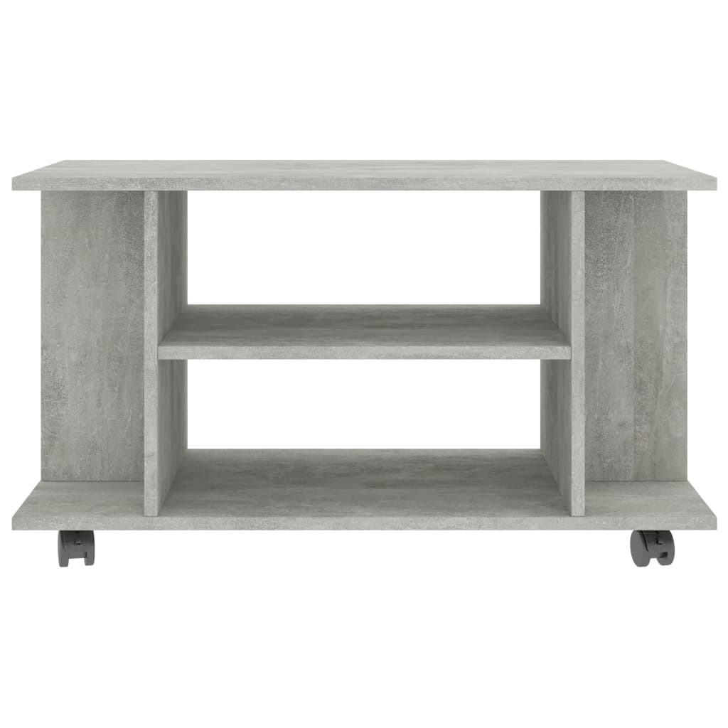 Tv-meubel met wieltjes 80x40x45 cm bewerkt hout