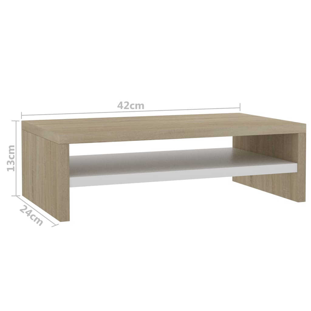 Monitorstandaard 42x24x13 cm bewerkt hout