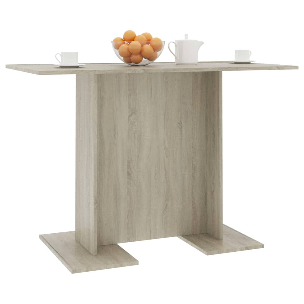 Eettafel 110x60x75 cm bewerkt hout