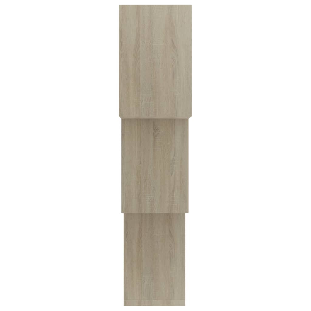 Wandschappen kubus 68x15x68 cm bewerkt hout