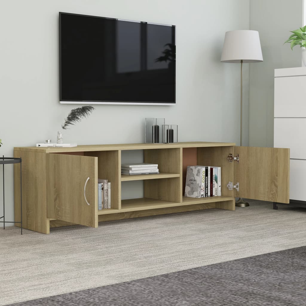 Tv-meubel 120x30x37,5 cm bewerkt hout sonoma eikenkleurig