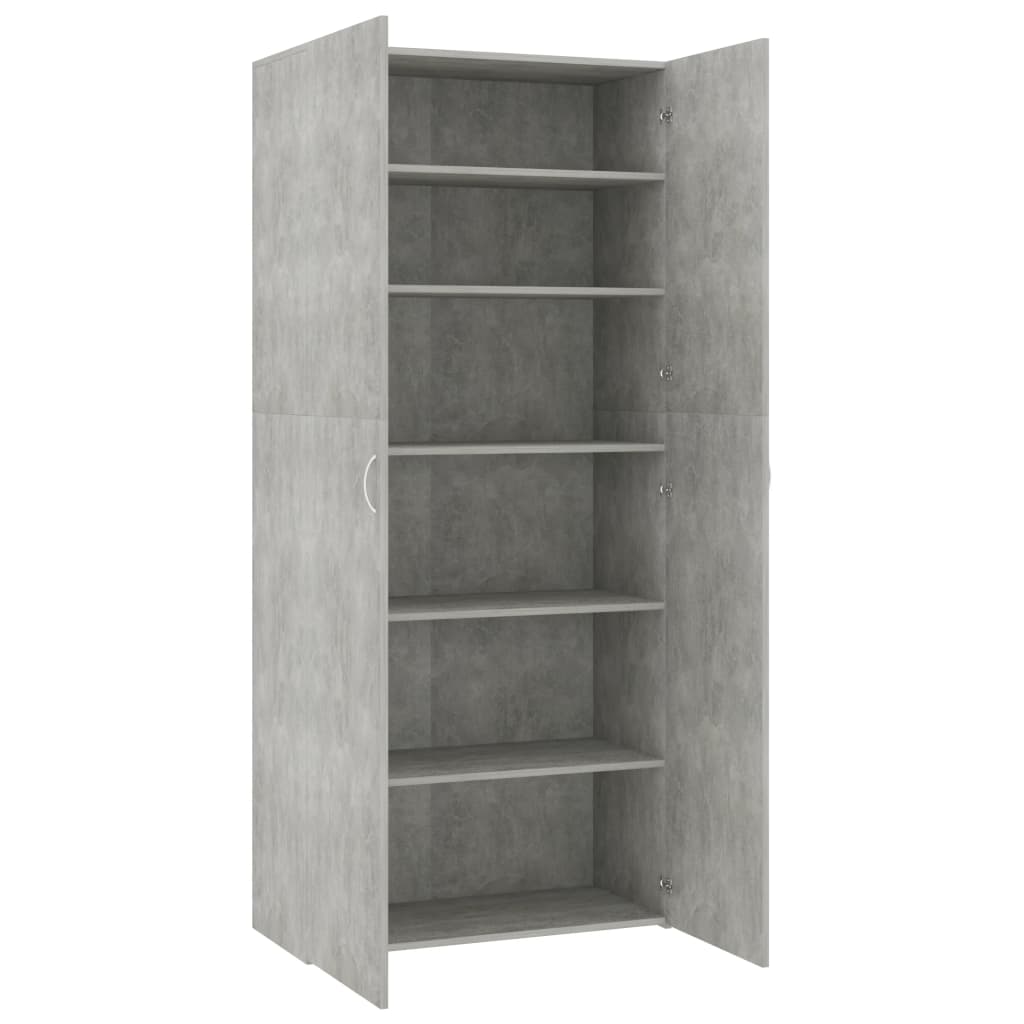 Schoenenkast 80x35,5x180 cm bewerkt hout