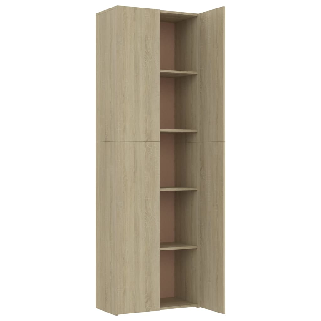 Archiefkast 60x32x115 cm bewerkt hout