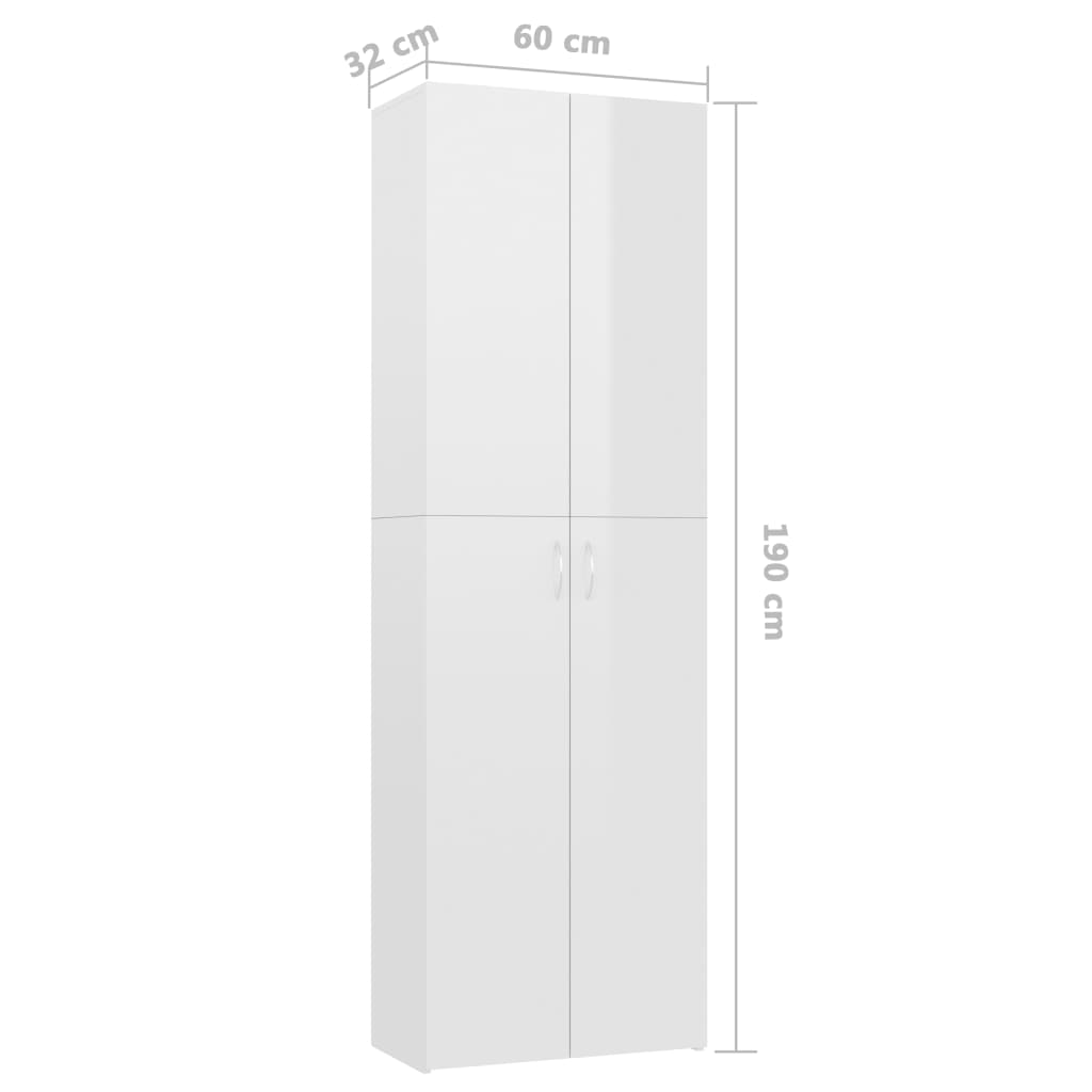 Kantoorkast 60x32x190 cm bewerkt hout