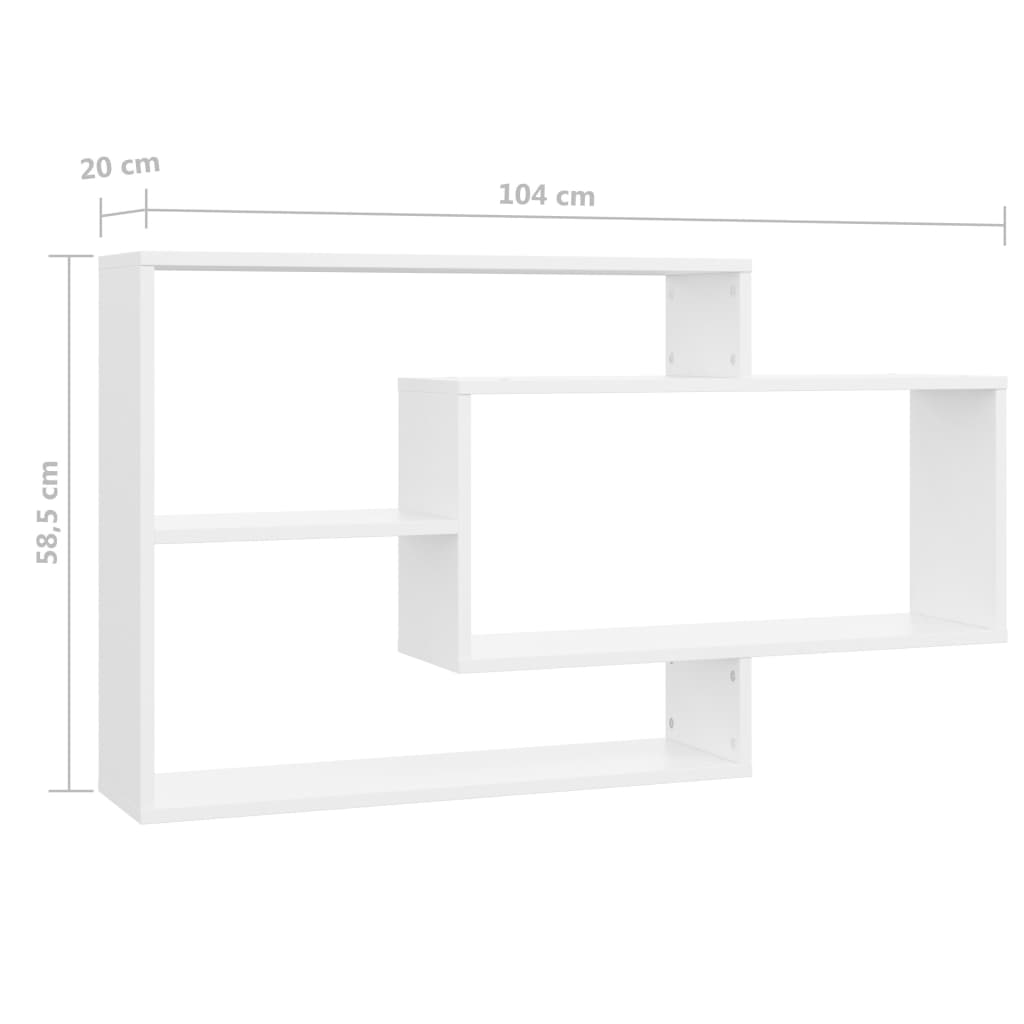 Wandschappen 104x20x58,5 cm bewerkt hout