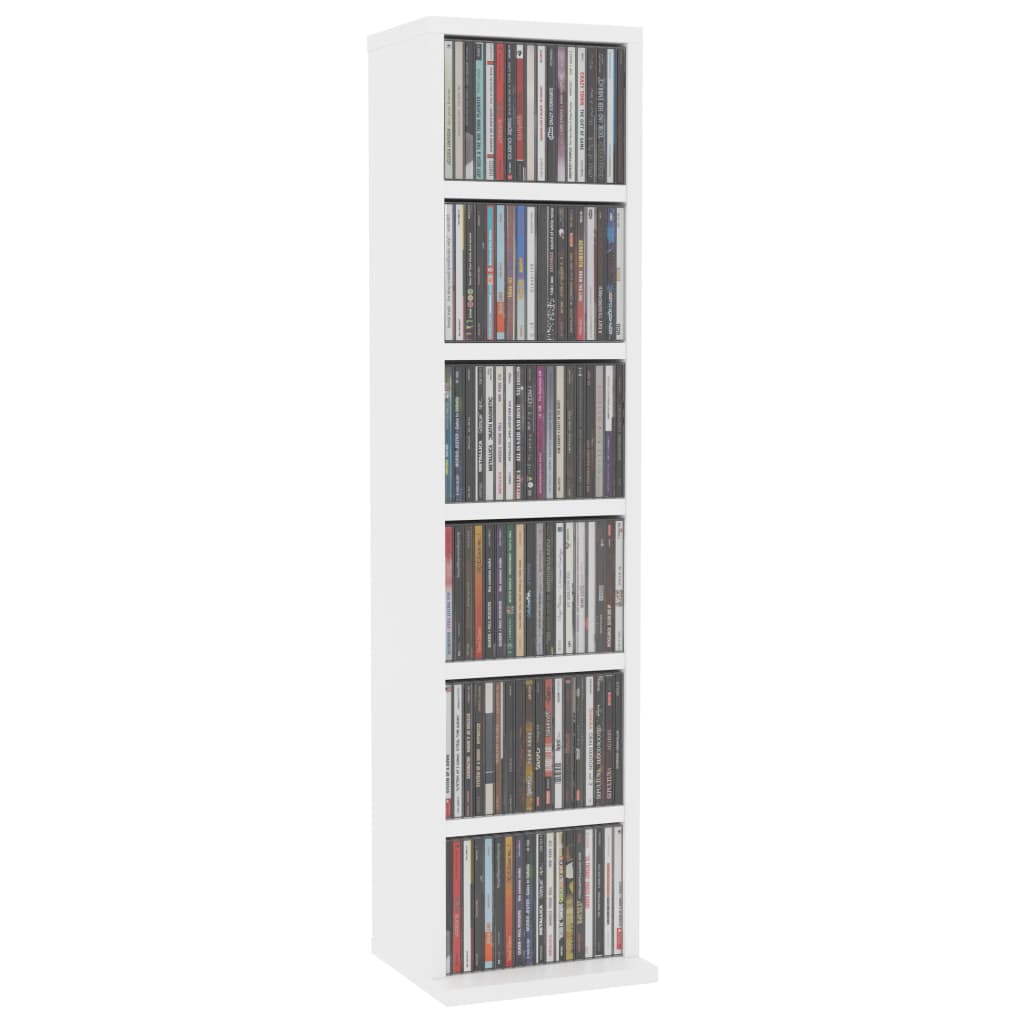 Cd-kast 21x20x88 cm bewerkt hout bruin eikenkleur