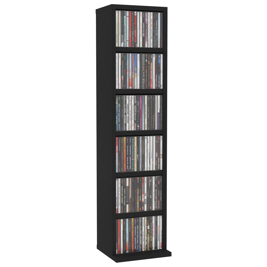 Cd-kast 21x20x88 cm bewerkt hout bruin eikenkleur