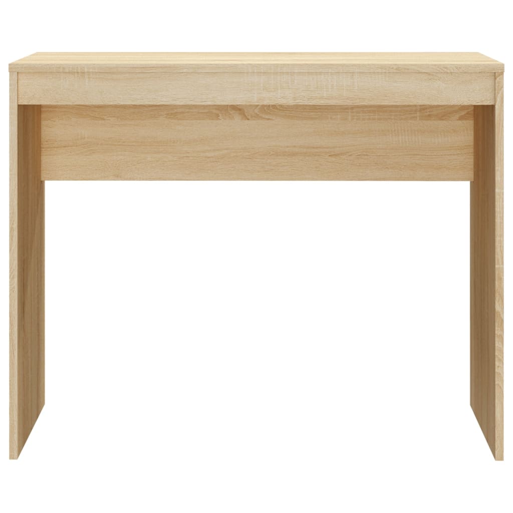 Bureau 90x40x72 cm bewerkt hout eikenkleurig