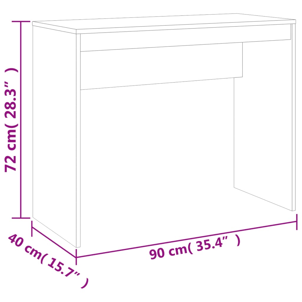 Bureau 90x40x72 cm bewerkt hout