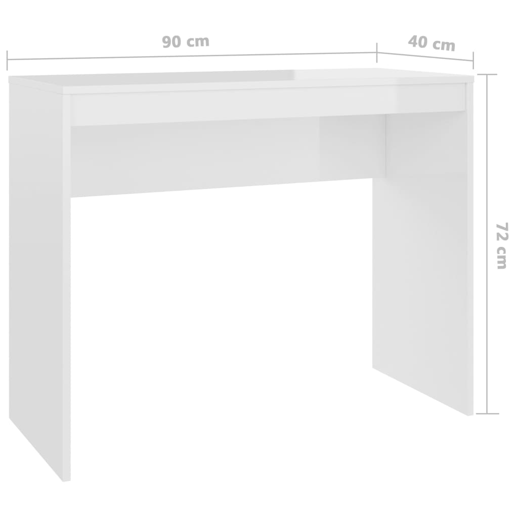 Bureau 90x40x72 cm bewerkt hout eikenkleurig