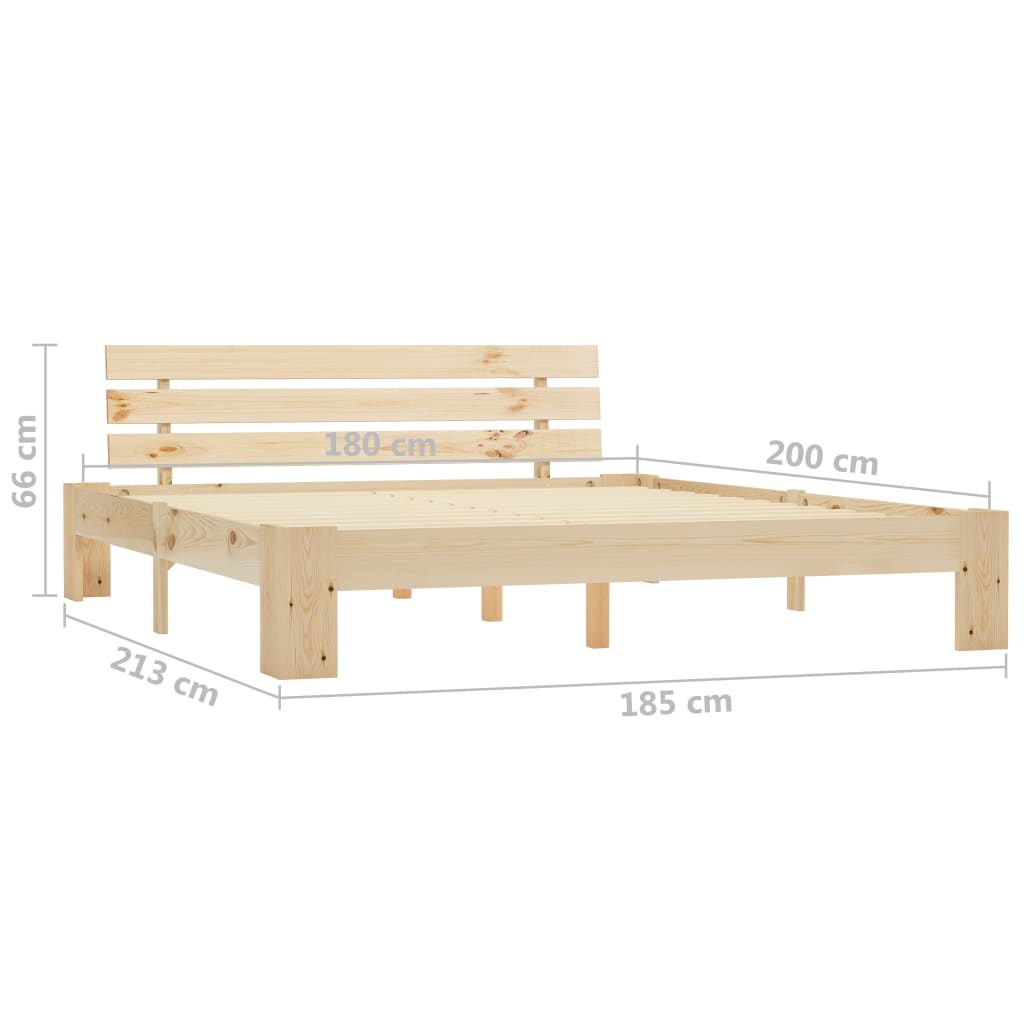 Bedframe massief grenenhout 180x200 cm