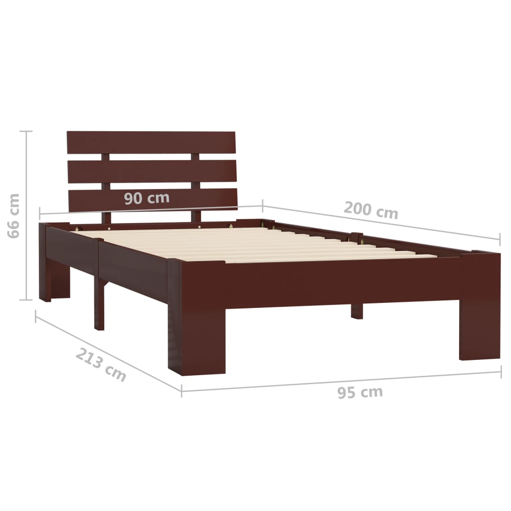 Bedframe massief grenenhout 180x200 cm