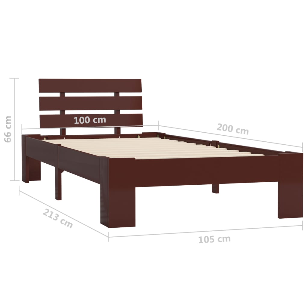 Bedframe massief grenenhout 180x200 cm