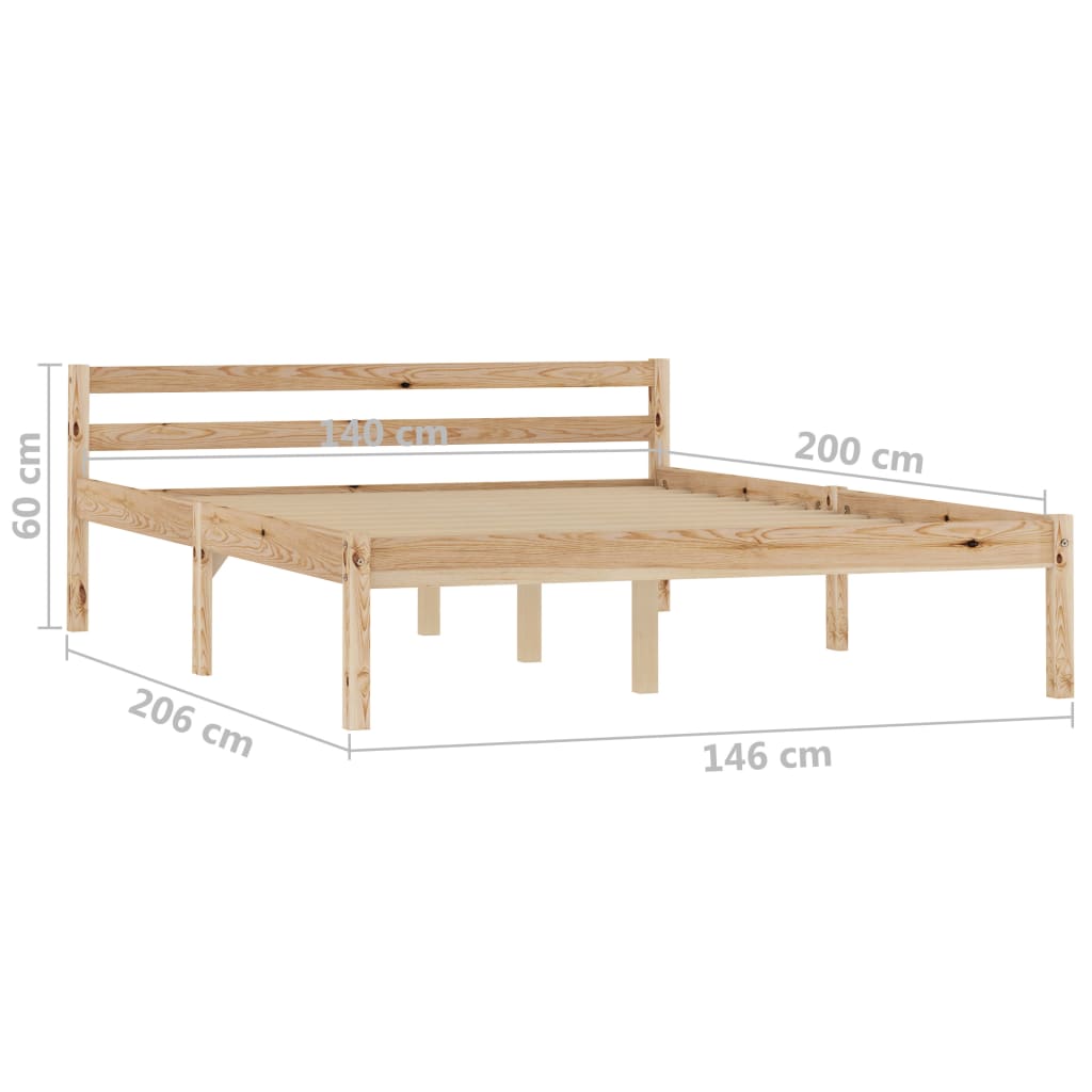 Bedframe massief grenenhout 100x200 cm