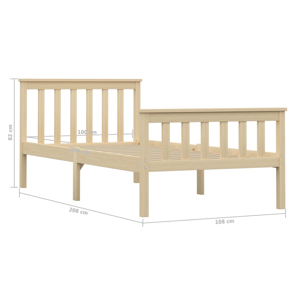 Bedframe massief grenenhout 160x200 cm