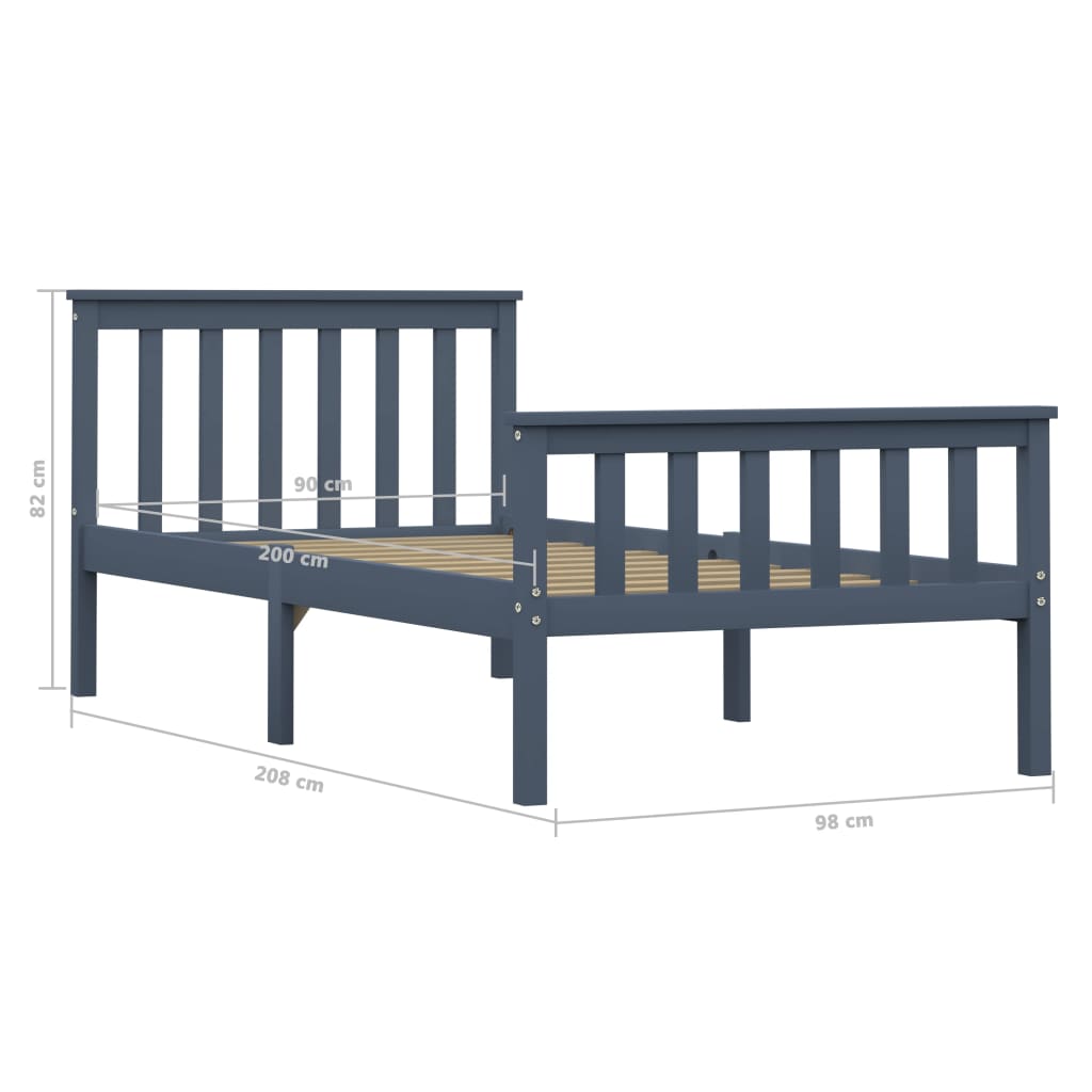 Bedframe massief grenenhout 160x200 cm