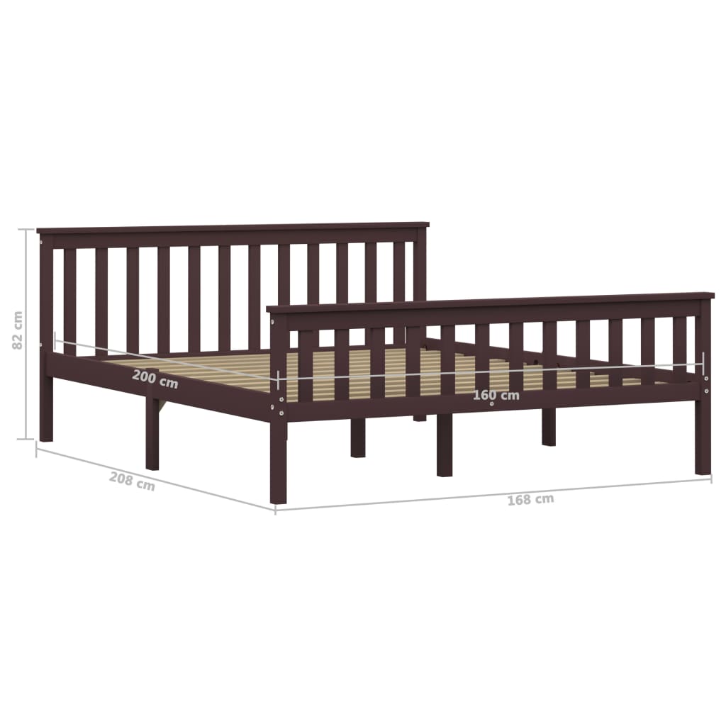 Bedframe massief grenenhout 100x200 cm