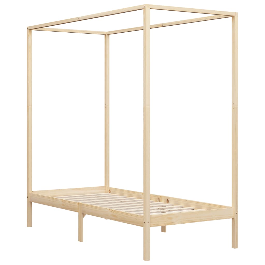 Hemelbedframe massief grenenhout 100x200 cm