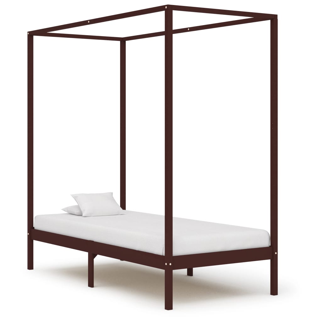 Hemelbedframe massief grenenhout 100x200 cm