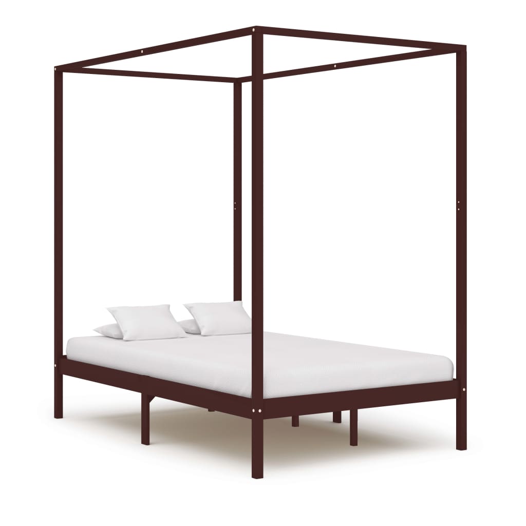 Hemelbedframe massief grenenhout 100x200 cm