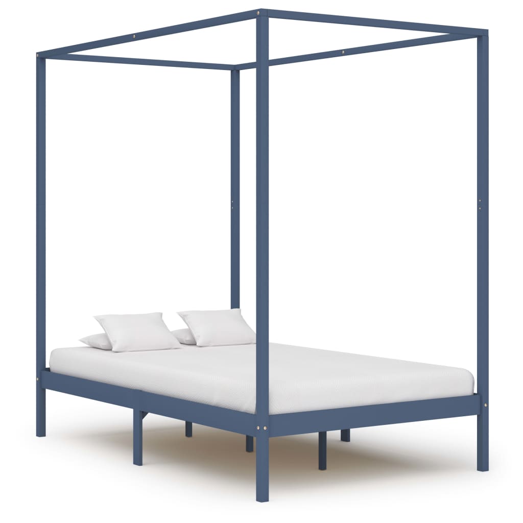 Hemelbedframe massief grenenhout 100x200 cm