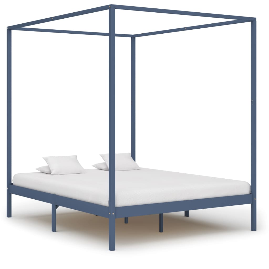 Hemelbedframe massief grenenhout 100x200 cm