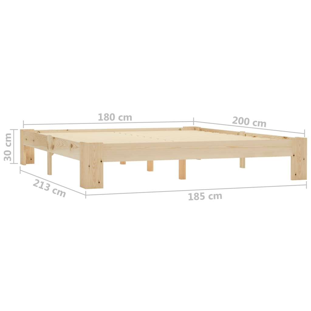 Bedframe massief grenenhout 140x200 cm