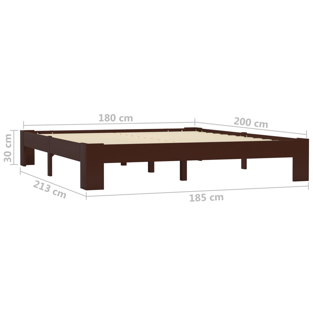 Bedframe massief grenenhout 90x200 cm