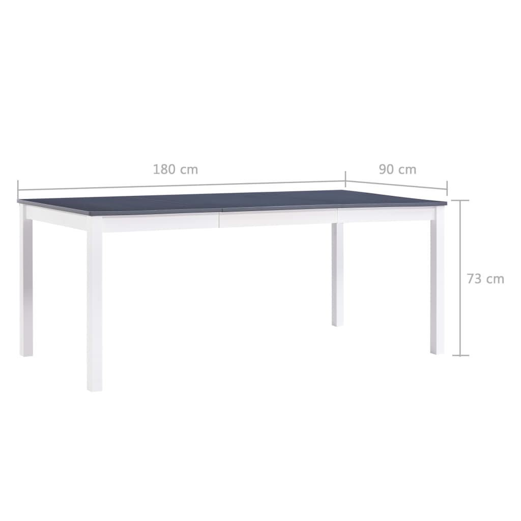 Eettafel 180x90x73 cm grenenhout