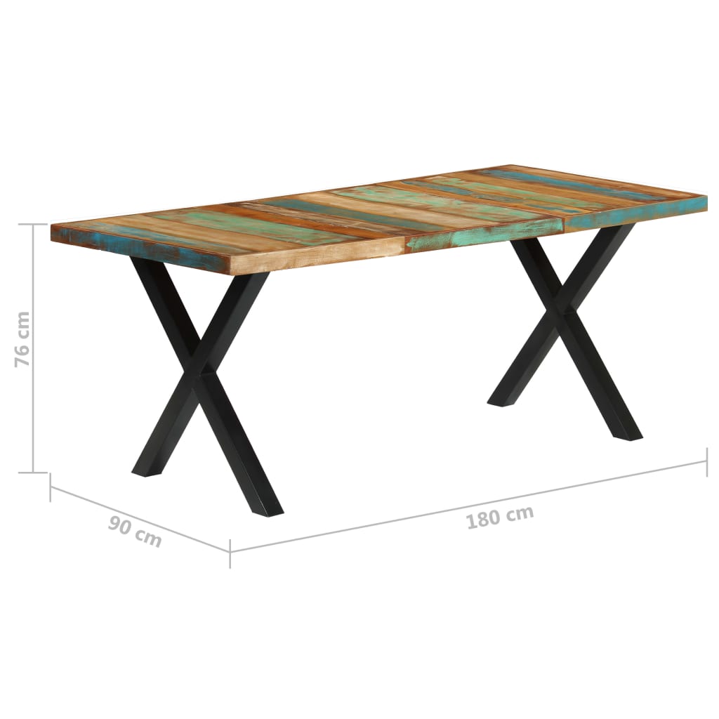 Eettafel 180x90x76 cm massief mangohout