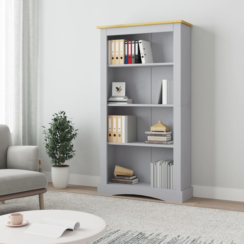 Boekenkast grenenhout met 3 planken Corona-stijl 81x29x100 cm