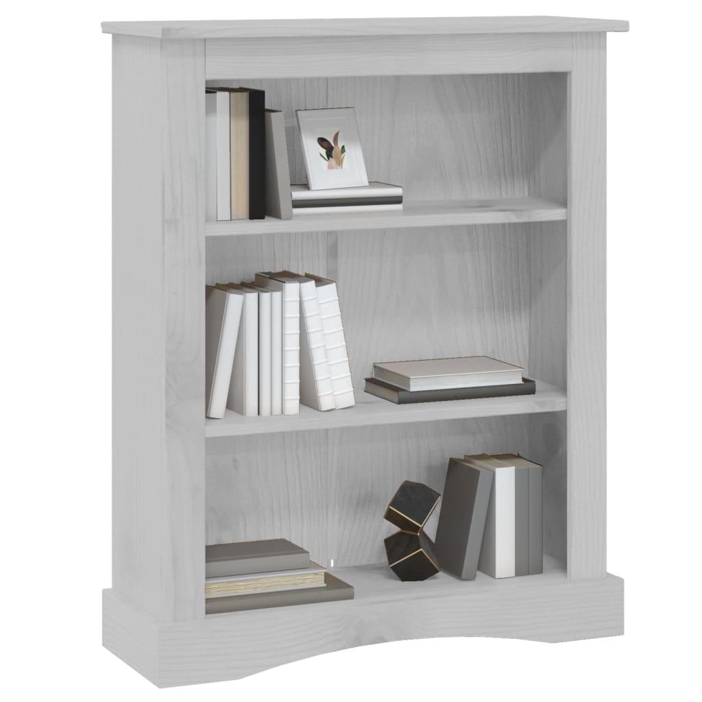 Boekenkast 3 planken 81x29x100 cm grenenhout Corona-stijl grijs