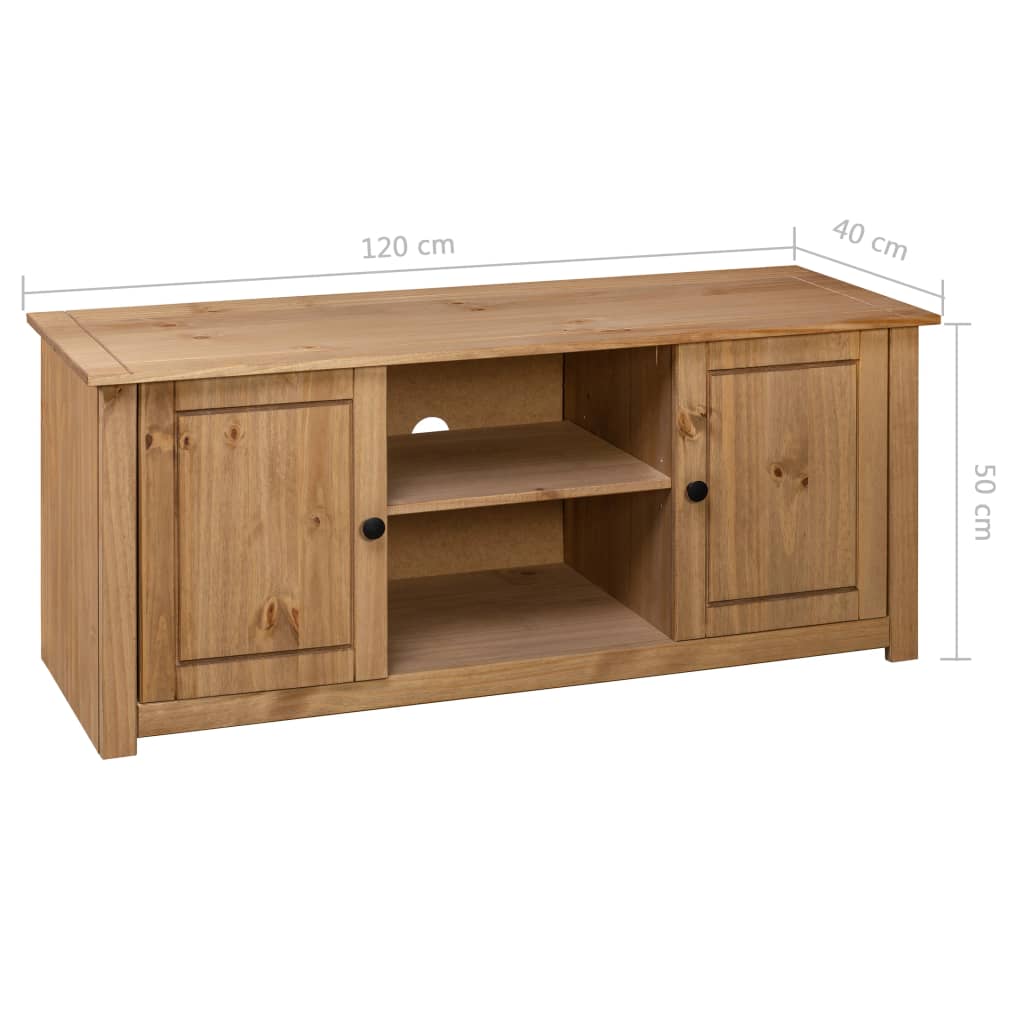 Tv-kast Panama Range 120x40x50 cm massief grenenhout