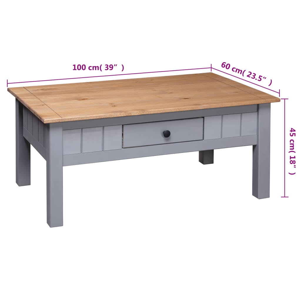 Salontafel Panama Range 100x60x45 cm massief grenenhout