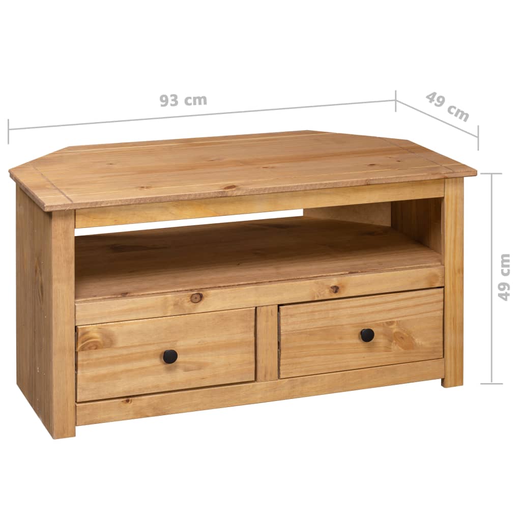 Tv-hoekkast Panama Range 93x49x49 cm massief grenenhout