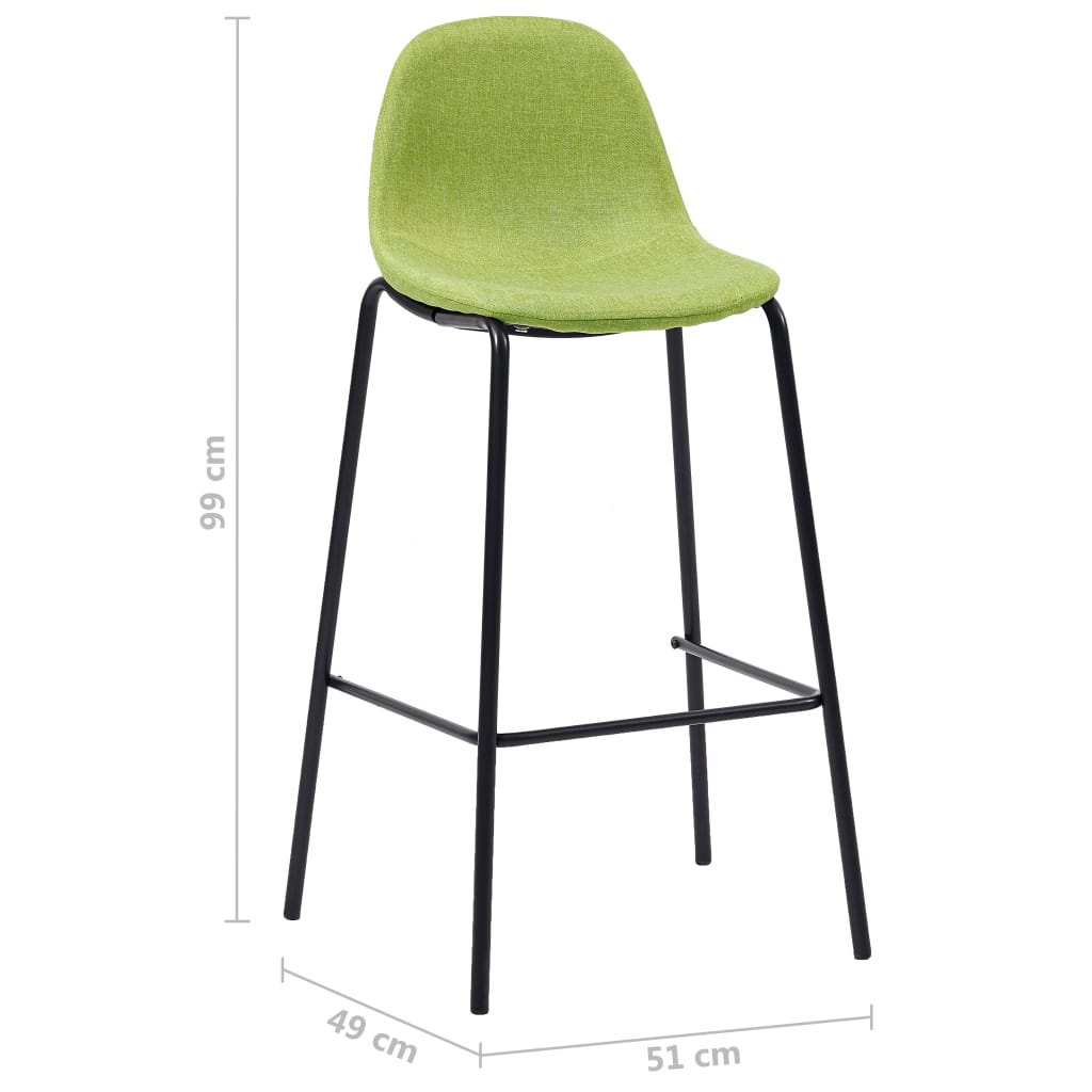 Barstoelen 4 st stof