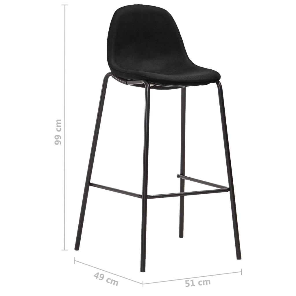 Barstoelen 4 st stof