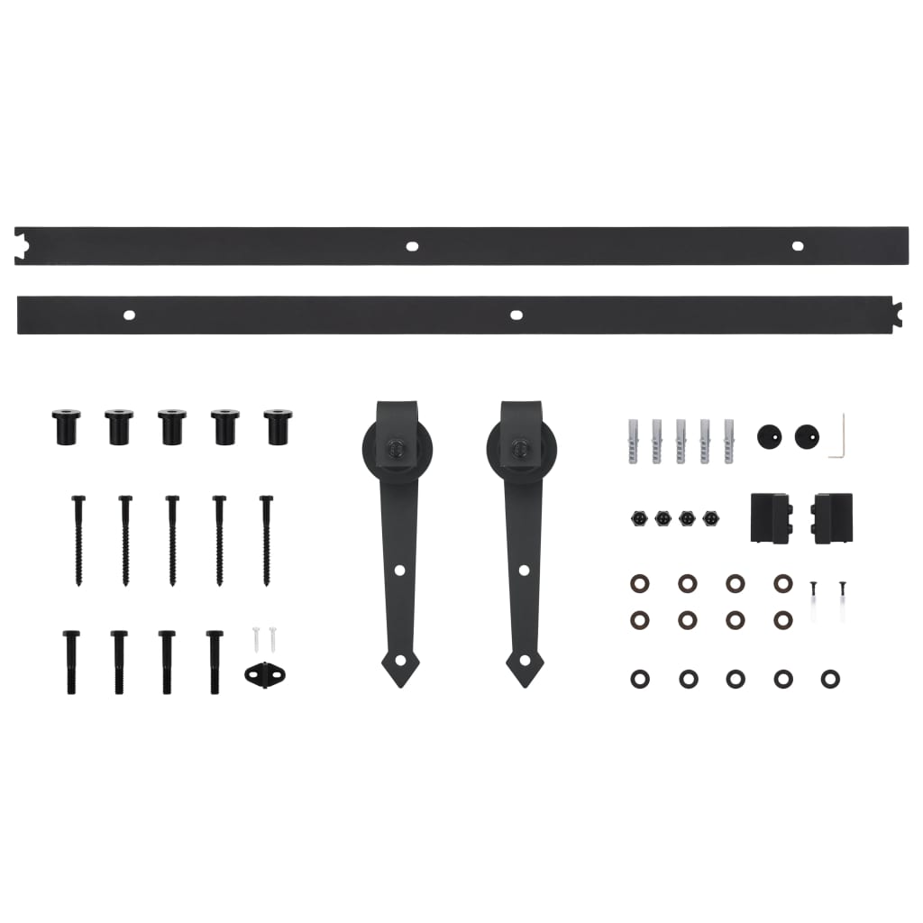 Hardwaresets voor schuifdeuren 2 st 200 cm staal