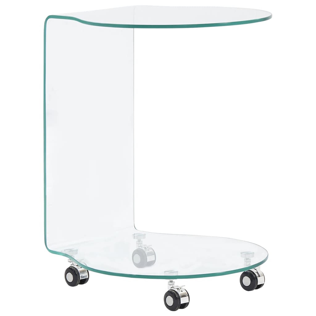 Salontafel 45x40x58 cm gehard glas