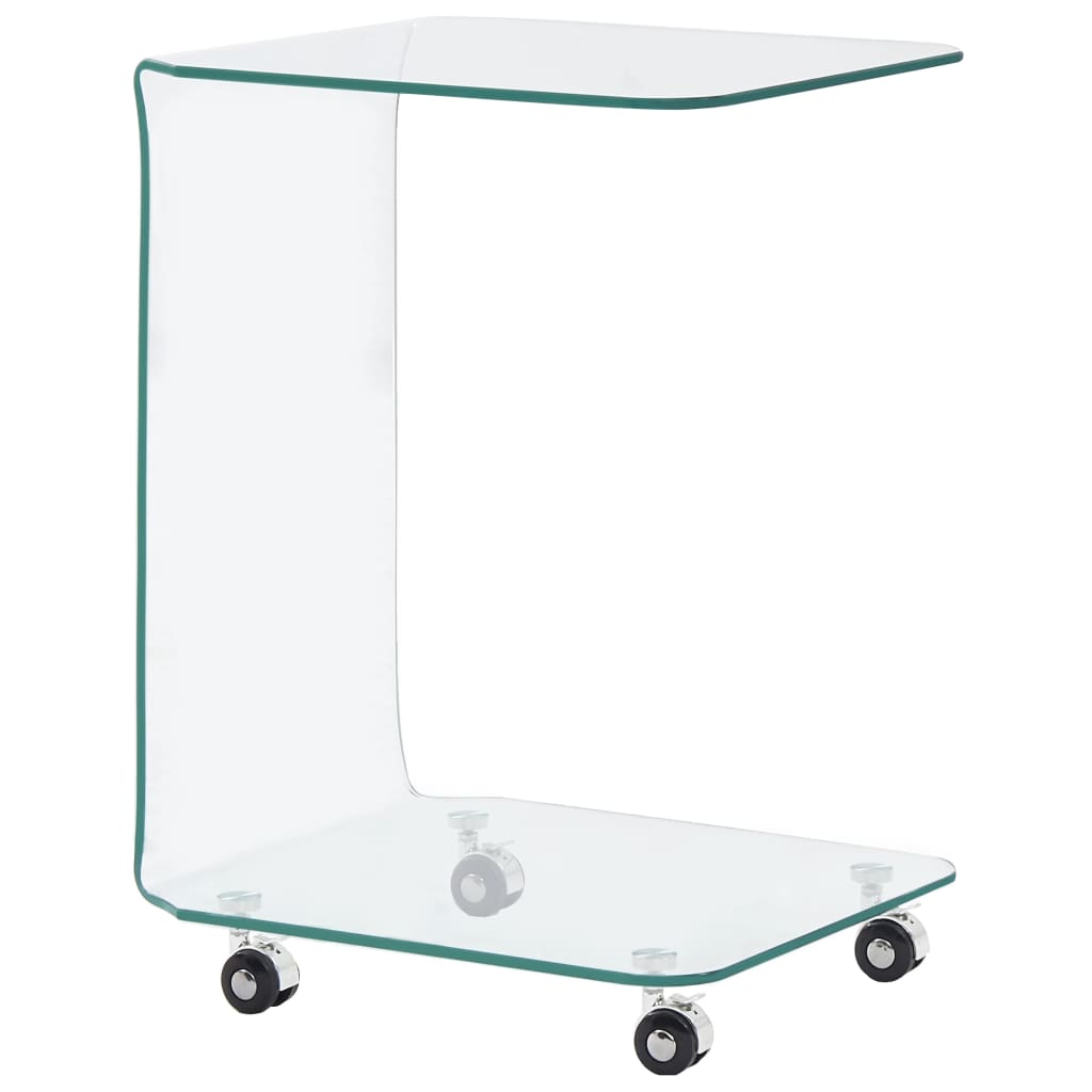 Salontafel 45x40x58 cm gehard glas