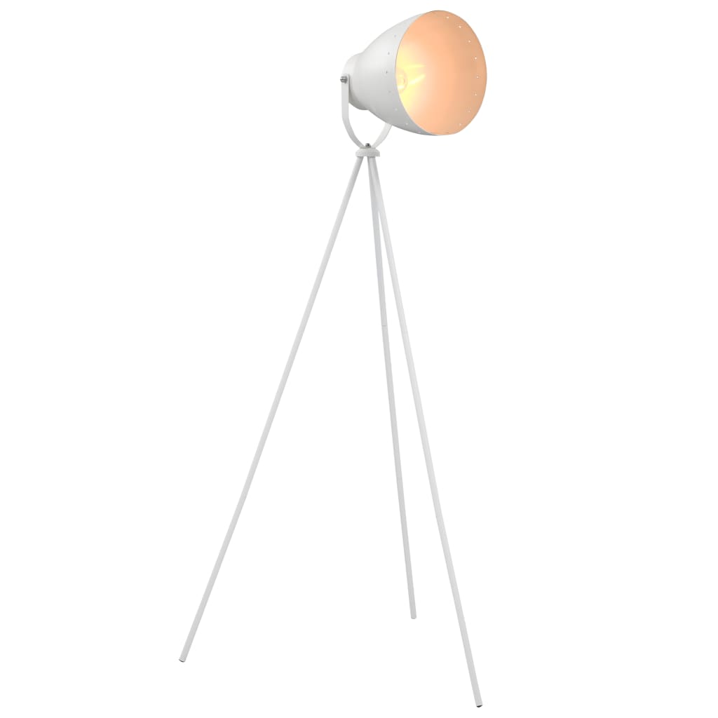 Vloerlamp E27 metaal wit