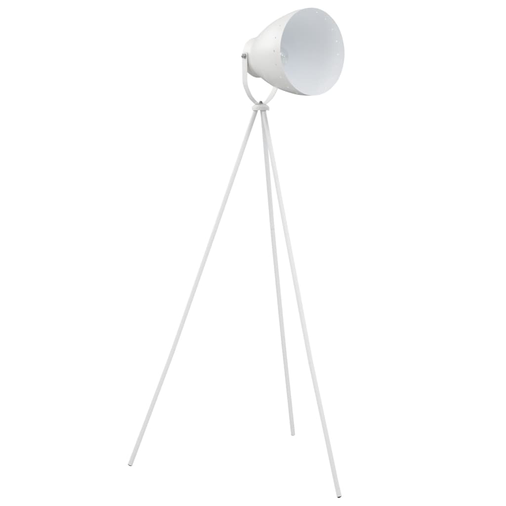 Vloerlamp E27 metaal wit