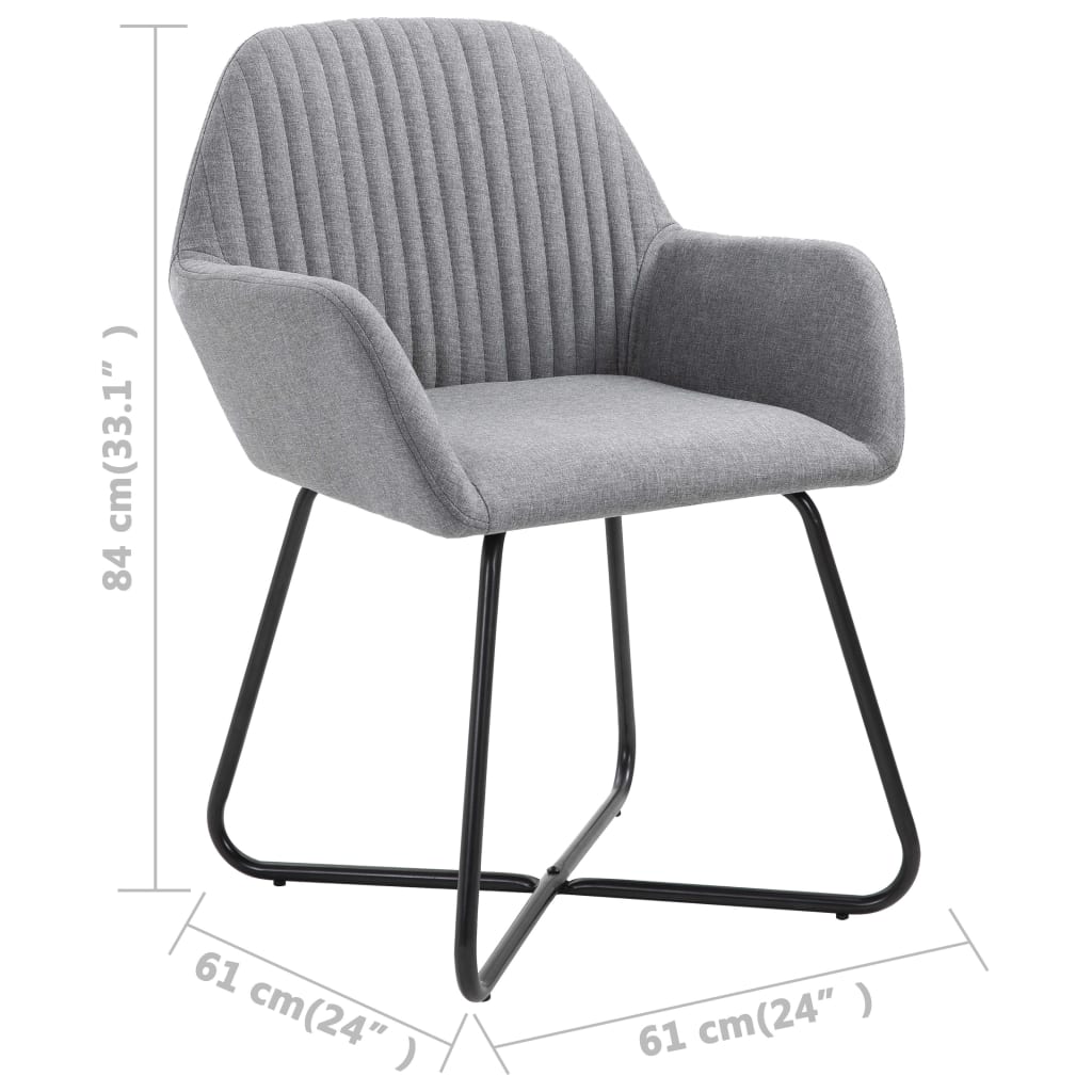 Eetkamerstoelen 4 st stof